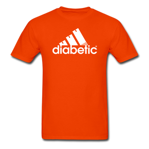 Diabetic + Strips - Men's Gildan Ultra Cotton Adult T-Shirt - orange