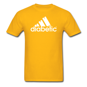 Diabetic + Strips - Men's Gildan Ultra Cotton Adult T-Shirt - gold