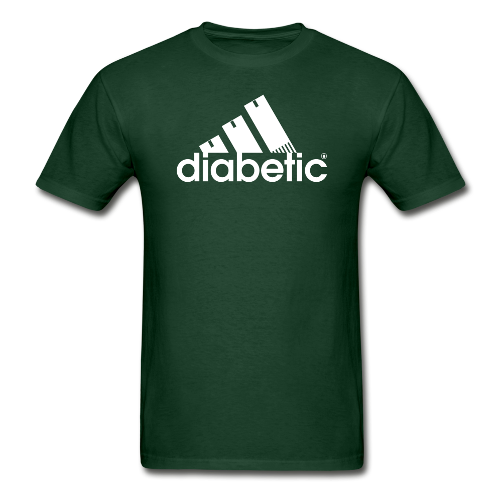 Diabetic + Strips - Men's Gildan Ultra Cotton Adult T-Shirt - forest green