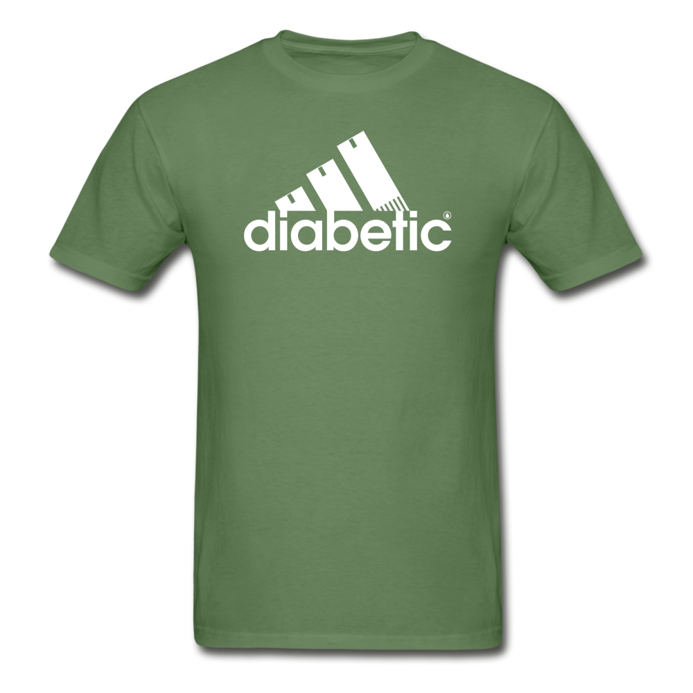 Diabetic + Strips - Men's Gildan Ultra Cotton Adult T-Shirt - military green