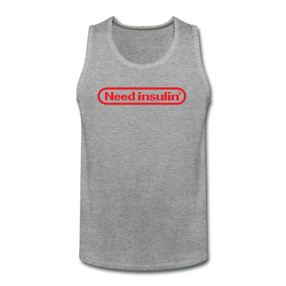 Need Insulin - Men’s Premium Tank - heather gray