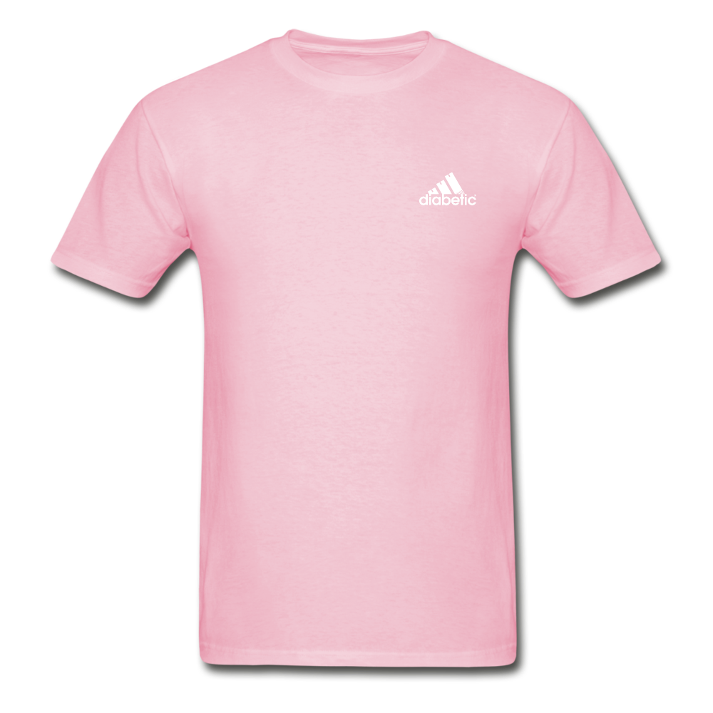 Diabetic + Strips - NDAM Men's Gildan Ultra Cotton Adult T-Shirt - light pink