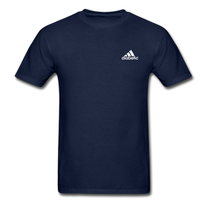 Diabetic + Strips - NDAM Men's Gildan Ultra Cotton Adult T-Shirt - navy