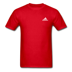 Diabetic + Strips - NDAM Men's Gildan Ultra Cotton Adult T-Shirt - red