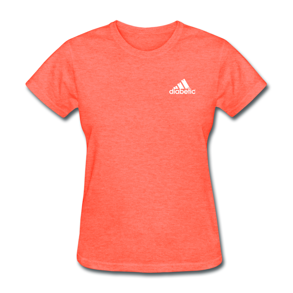 Diabetic + Strips - NDAM Women's T-Shirt - heather coral