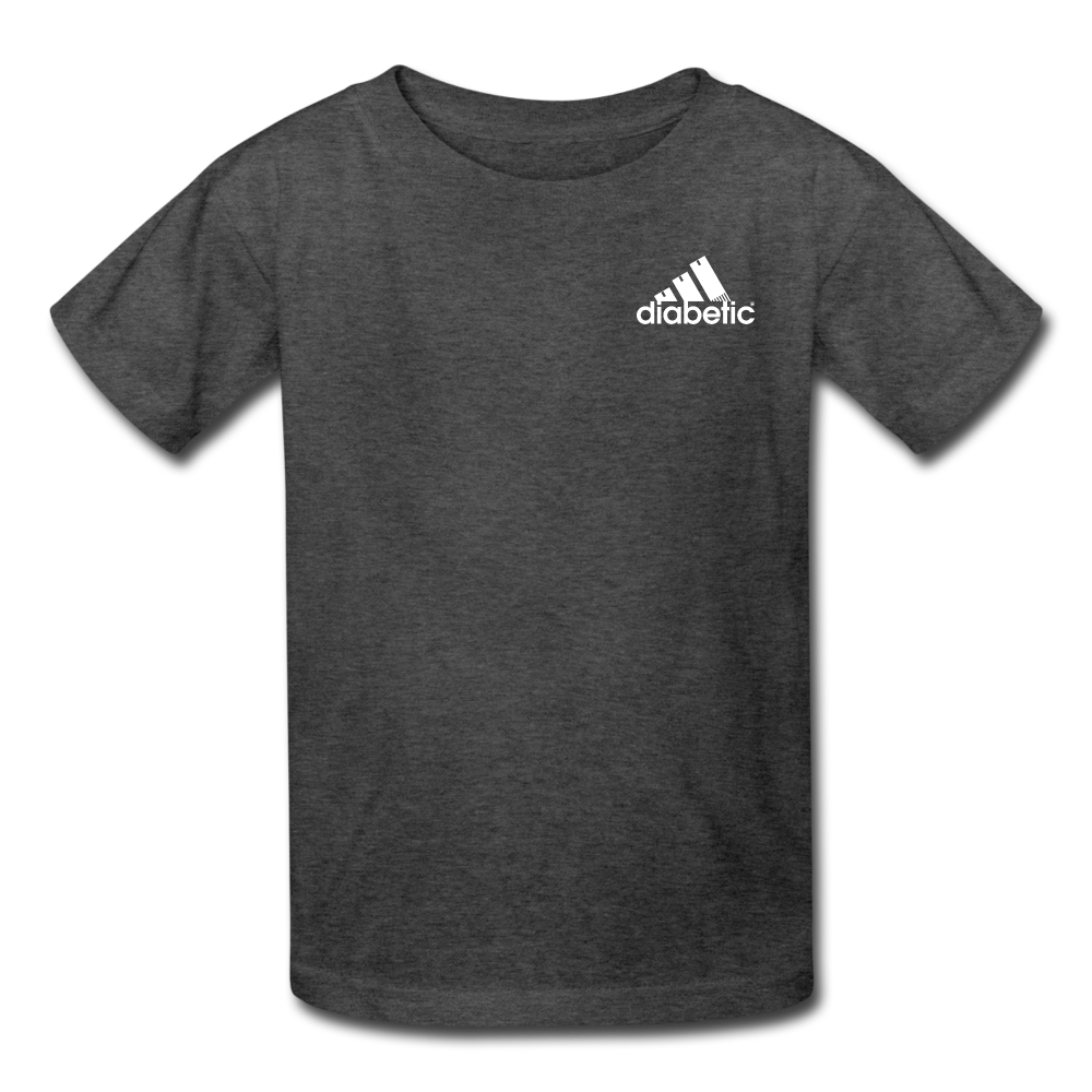 Diabetic + Strips - NDAM Kids' T-Shirt - heather black
