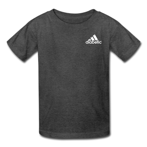 Diabetic + Strips - NDAM Kids' T-Shirt - heather black