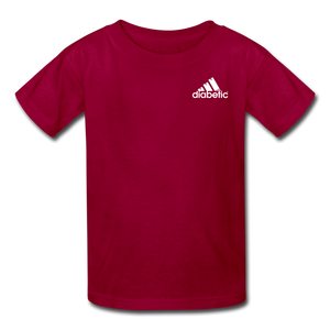Diabetic + Strips - NDAM Kids' T-Shirt - dark red