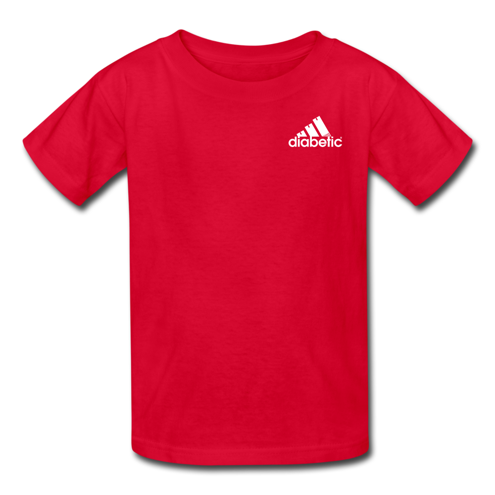 Diabetic + Strips - NDAM Kids' T-Shirt - red