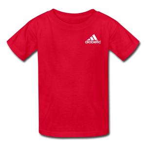 Diabetic + Strips - NDAM Kids' T-Shirt - red