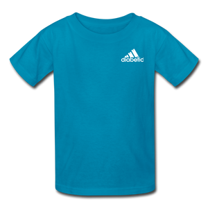 Diabetic + Strips - NDAM Kids' T-Shirt - turquoise