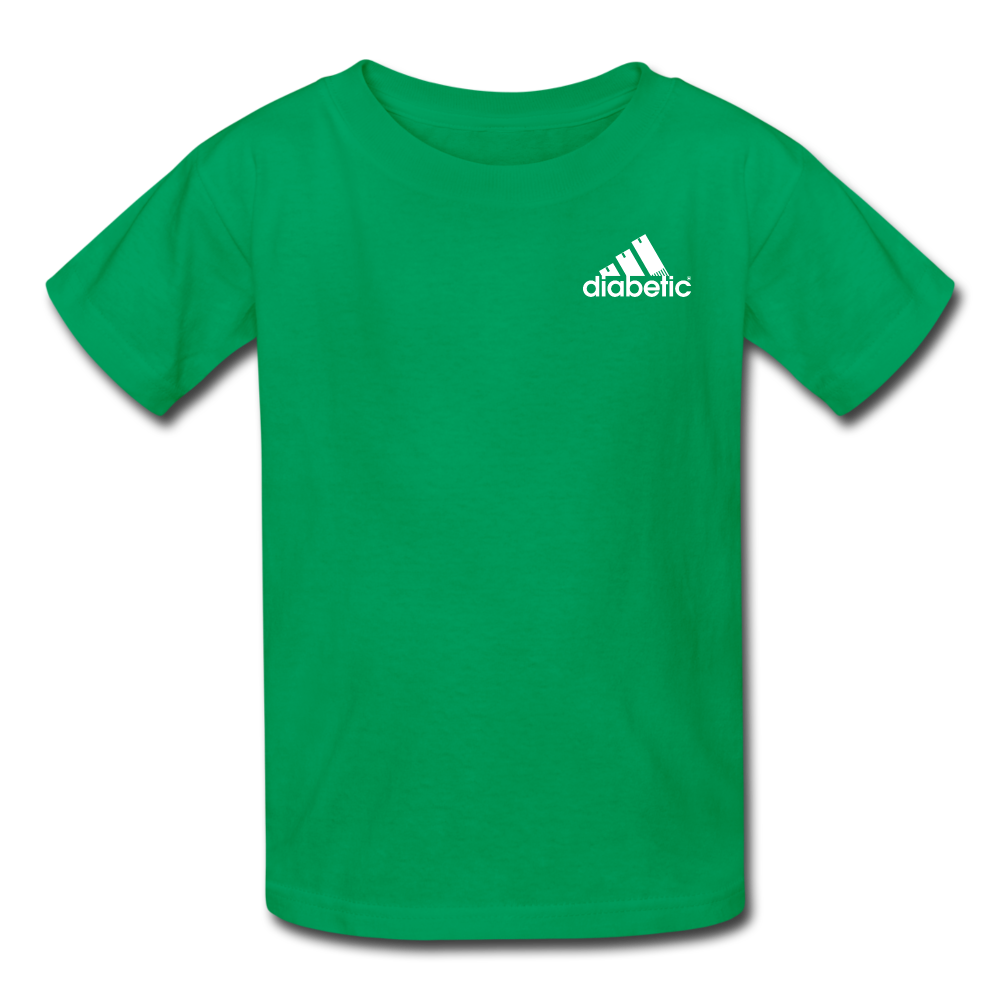Diabetic + Strips - NDAM Kids' T-Shirt - kelly green