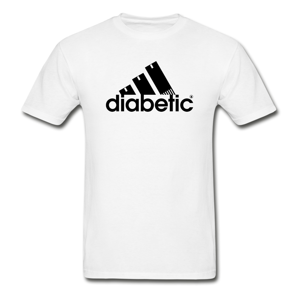 Diabetic + Strips - NDAM Men's Gildan Ultra Cotton Adult T-Shirt - white