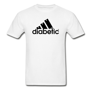 Diabetic + Strips - NDAM Men's Gildan Ultra Cotton Adult T-Shirt - white
