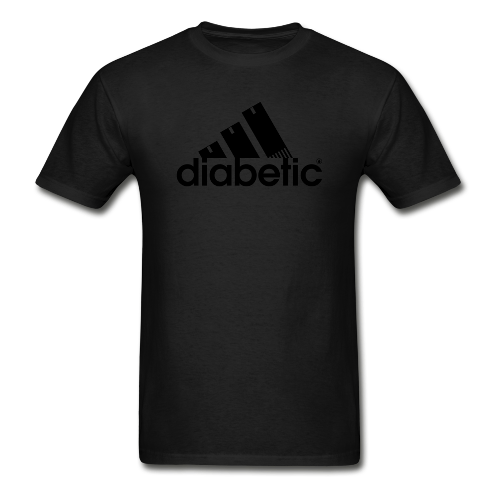Diabetic + Strips - NDAM Men's Gildan Ultra Cotton Adult T-Shirt - black
