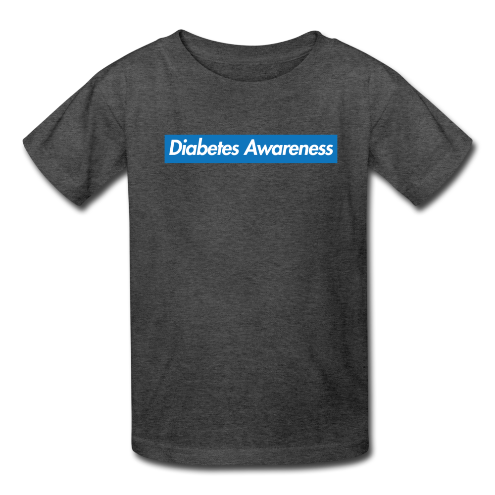 Diabetes Awareness - NDAM Kids' T-Shirt - heather black