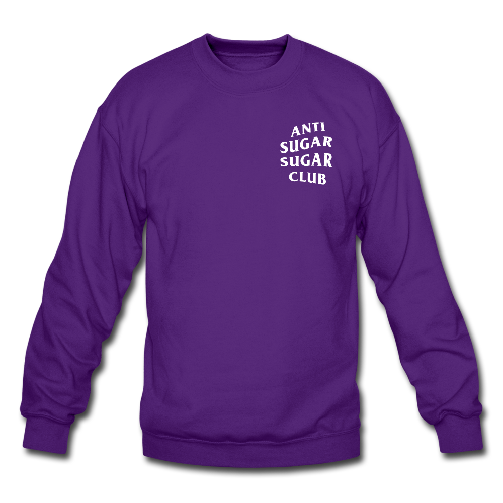 Anti Sugar Sugar Club - Unisex Crewneck Sweatshirt - purple
