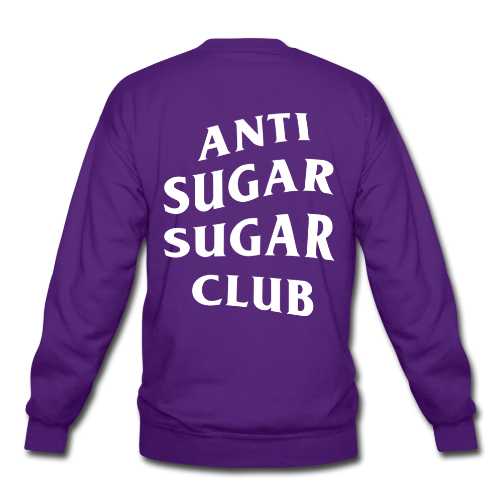 Anti Sugar Sugar Club - Unisex Crewneck Sweatshirt - purple