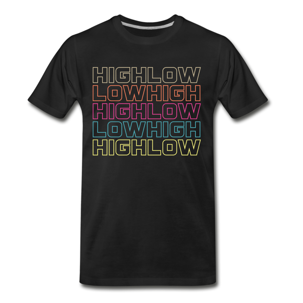 HIGH LOW - Men's Premium T-Shirt - black