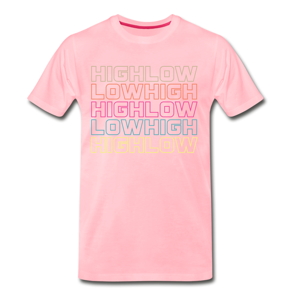 HIGH LOW - Men's Premium T-Shirt - pink