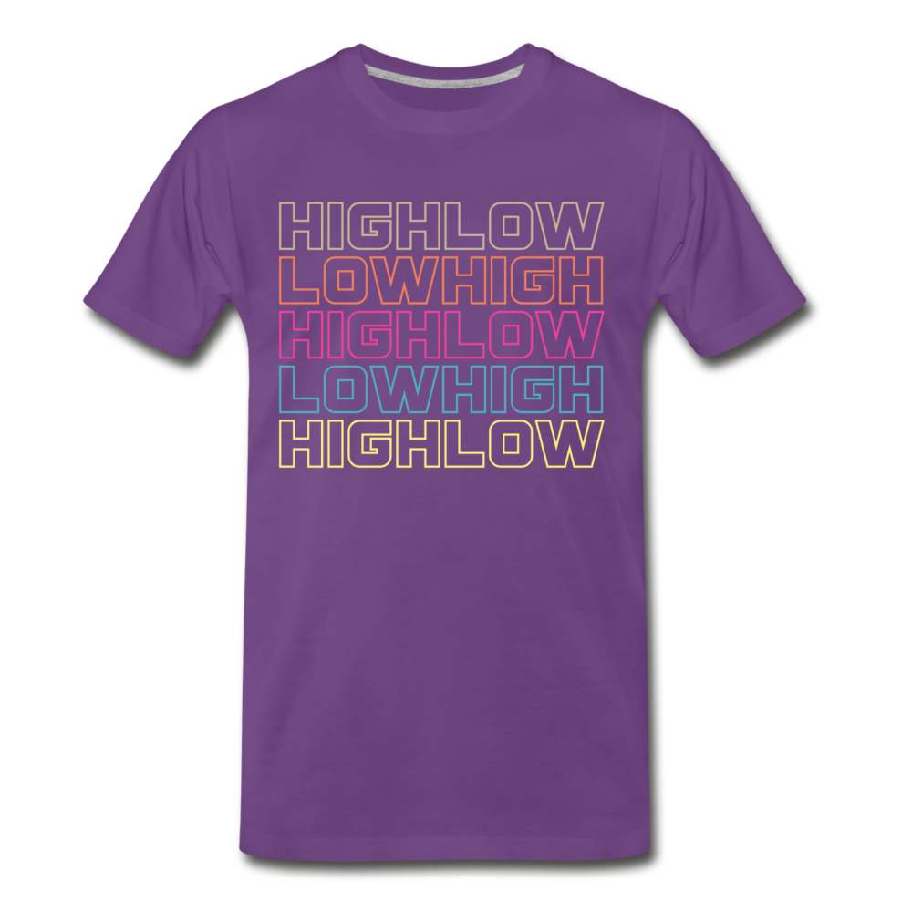 HIGH LOW - Men's Premium T-Shirt - purple