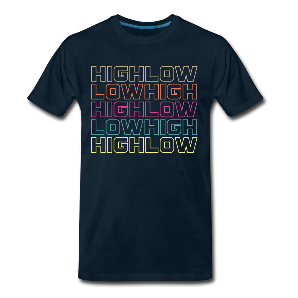 HIGH LOW - Men's Premium T-Shirt - deep navy