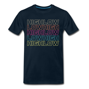 HIGH LOW - Men's Premium T-Shirt - deep navy
