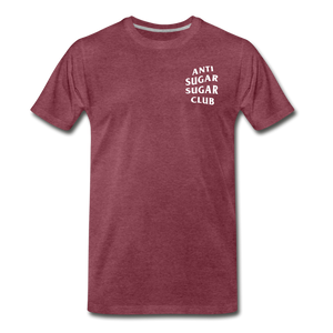 Anti Sugar Sugar Club - Men's Premium T-Shirt - heather burgundy