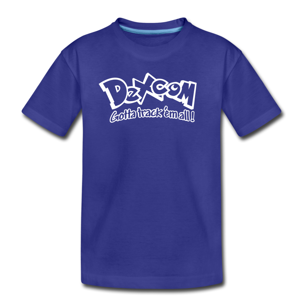 Dexcom - Gotta track 'em all - Kids' Premium T-Shirt - royal blue