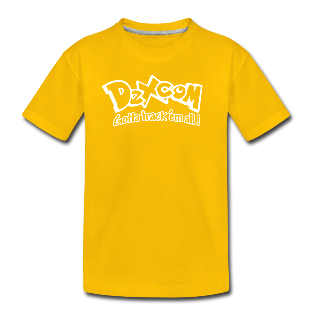 Dexcom - Gotta track 'em all - Kids' Premium T-Shirt - sun yellow