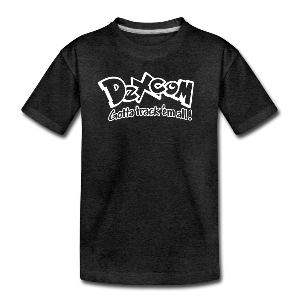 Dexcom - Gotta track 'em all - Kids' Premium T-Shirt - charcoal gray